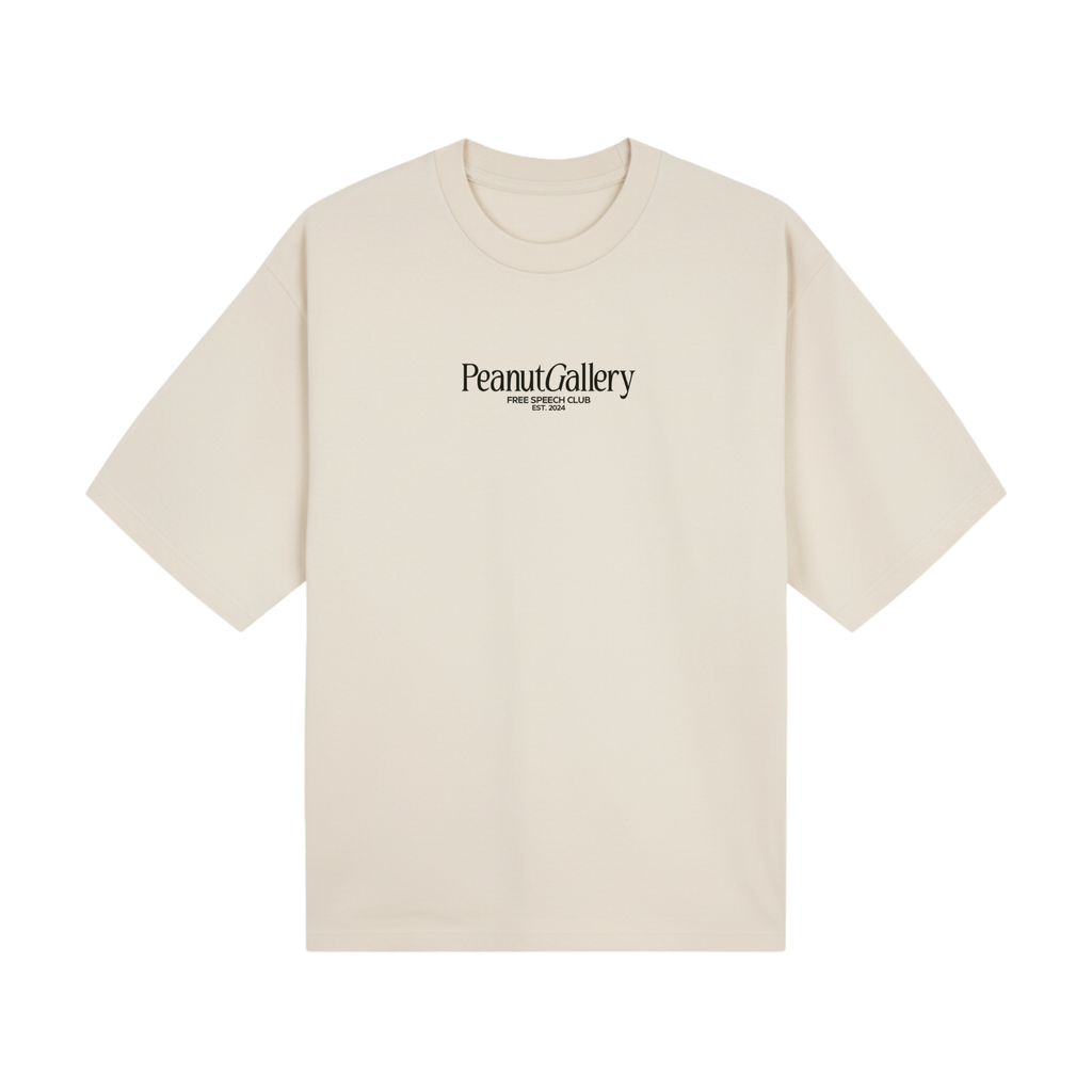 “No Mute Button for Truth” Shirt - Boxy in Oat