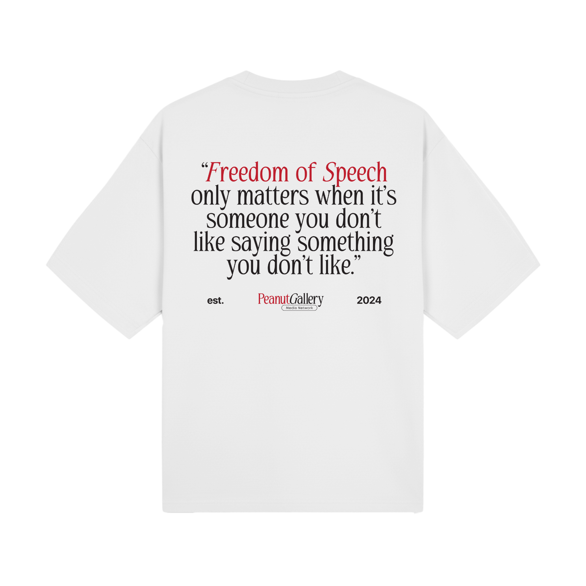 PGMN "Free Speech Club" Quote Shirt - Black or White