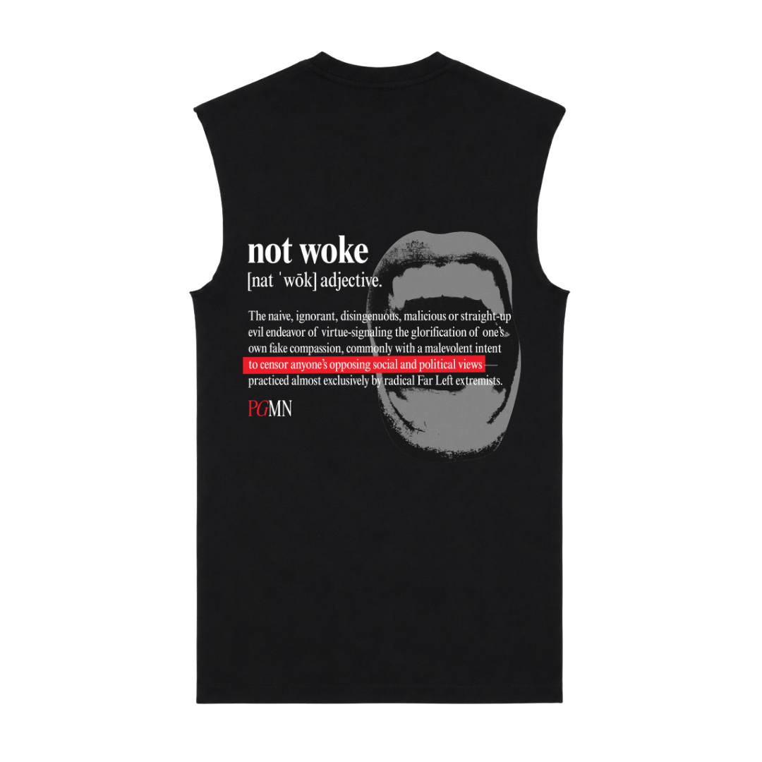 Not Woke Graphic Muscle Tee