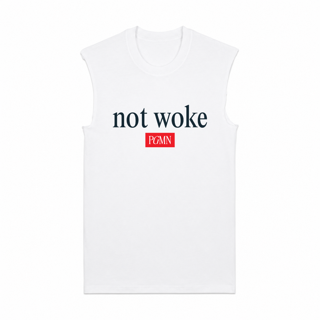 Not Woke Graphic Muscle Tee
