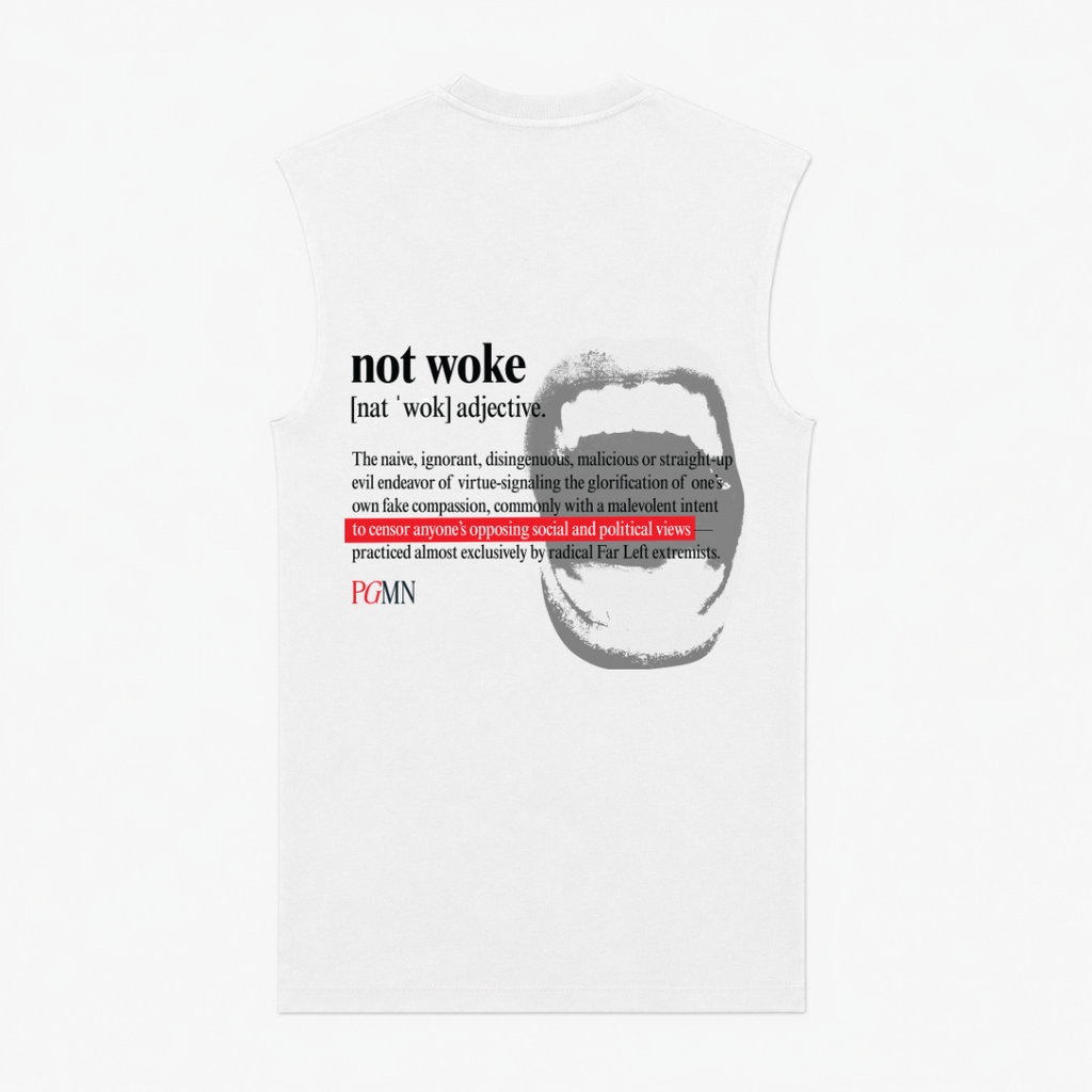 Not Woke Graphic Muscle Tee