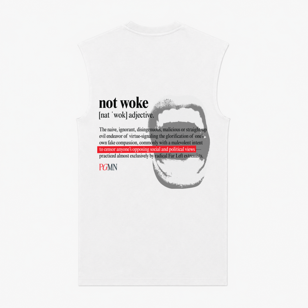 Not Woke Graphic Muscle Tee