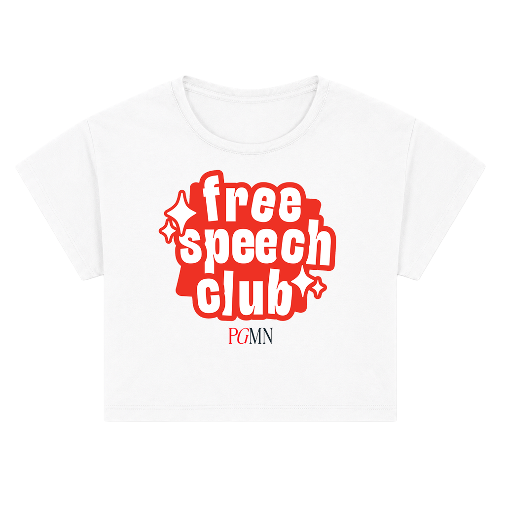 Free Speech Club Spark Crop Top (Black or White)
